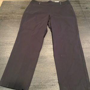 Black straight leg pants